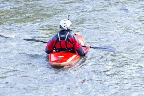 Descent down the river rapids Stock Photos