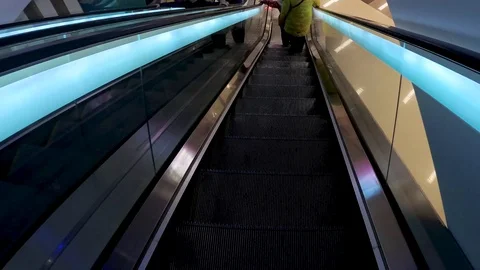 The descent on the escalator Stock Footage 100641779