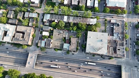 Descent onto highway Stock Footage 280610685