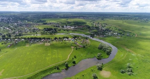 Descent to the river Stock Footage 77775005