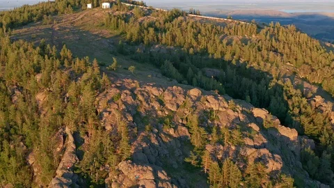 The descent shot the mountain. Stock Footage 112923548