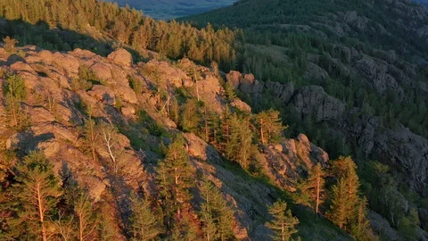 The descent shot the mountain. Stock Footage 112924357