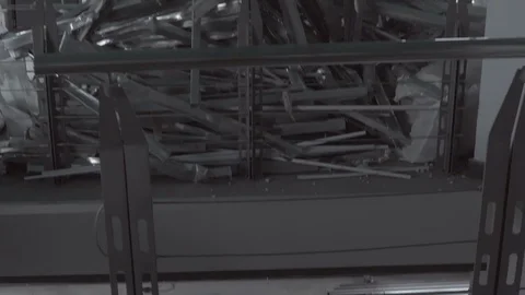 Descent from the stairs on the construction site Stock-Footage 90241739