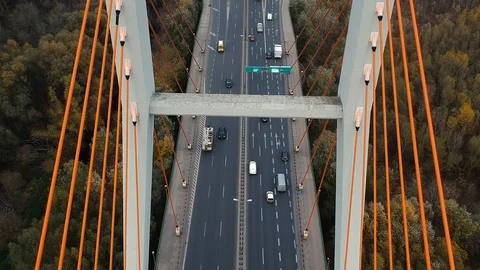 Descent to the stream of transport Stock Footage 121945345
