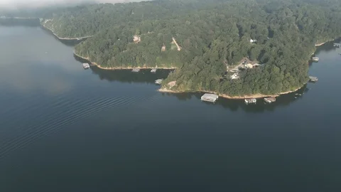 Descent upon the lake Stock Footage 115212230