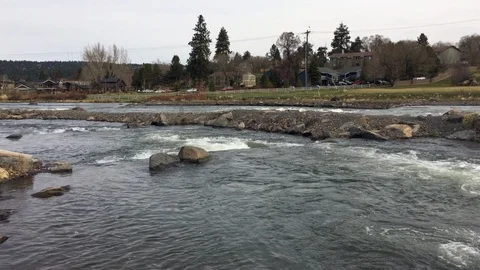 Deschutes River in Bend Oregon Stock Footage 88918387