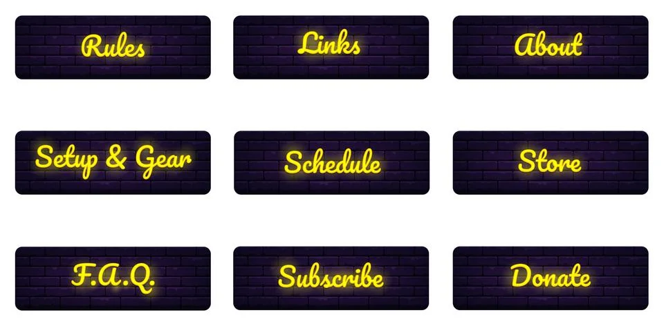 Description categories buttons Stock Illustration