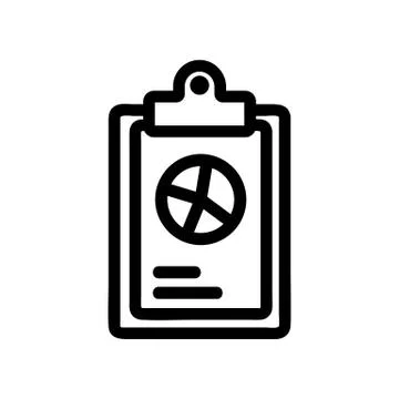 Description of the chart icon vector. Isolated contour symbol illustration 스톡 일러스트