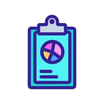 Description of the chart icon vector. Isolated contour symbol illustration 스톡 일러스트