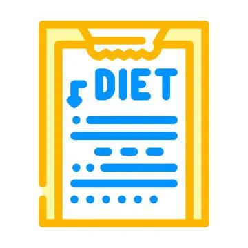 Description diet color icon vector illustration color Stock Illustration
