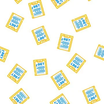 Description diet vector seamless pattern color Stock Illustration