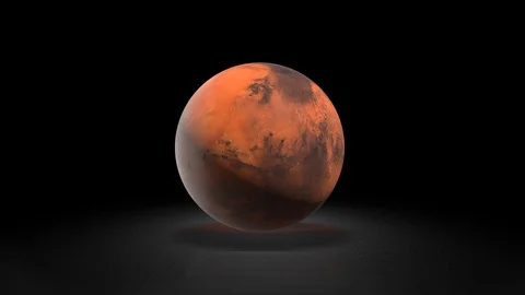 Description of the planet Mars astronomy. Mars in the background of the galaxy Stock Footage 102413241