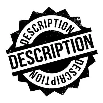 Description rubber stamp Stock Illustration