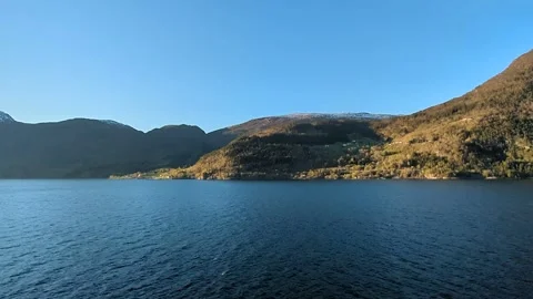 Description
Wide panoramic view of a beautiful Norwegian fjord on a bright Stock Footage 334576144