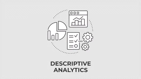 Descriptive analytics animated line concept icon Stock Footage 346720018