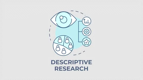 Descriptive research blue concept icon animation Stock Footage 337935233