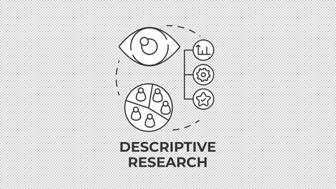 Descriptive research line concept icon animation Stock Footage 337774099