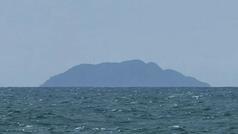 Desecheo Island seen from afar Stock Footage 129205229