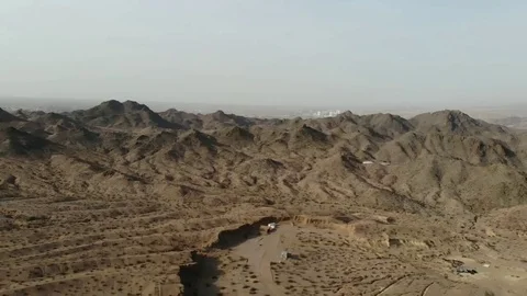 Desert aerial shot Stock Footage 96100992