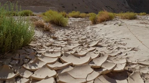 DESERT AND SAND CRACK - SLOWMOTION - RONIN Stock Footage 46996901