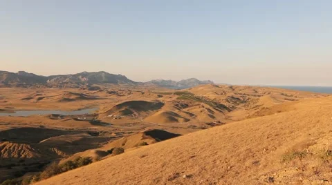 Desert and the sea Stock Footage 55817775