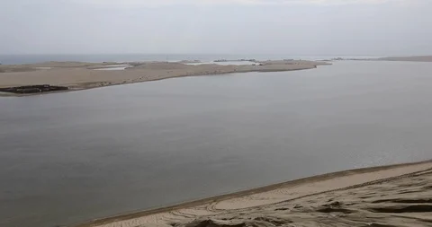 Desert and the sea Stock Footage 122654350