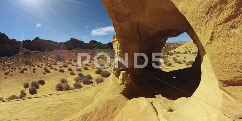 Desert Arch Panorama Stock Photos