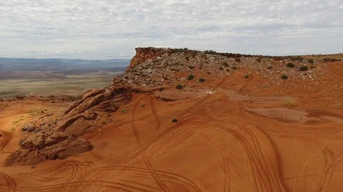 Desert ATV Cliff Video stock 93570815