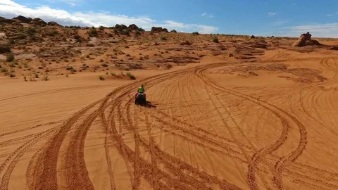 Desert ATV Distance Video stock 93570659