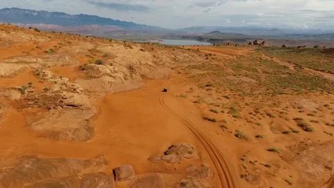 Desert ATV Distance Video stock 93570727