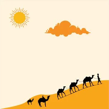 Desert background. Beautiful view of desert. Desert background design Stock Illustration