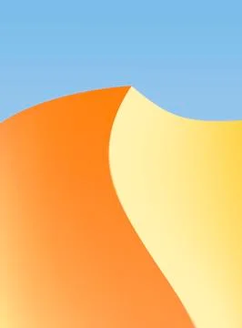 Desert background with solitude dune and open sky. 스톡 일러스트