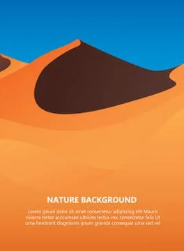 Desert background with text space vector illustration Stock Illustration