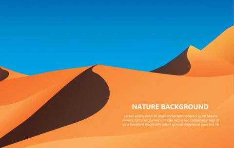 Desert background with text space vector illustration Illustrazione stock