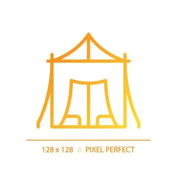 Desert bedouin tent gradient linear vector icon Stock Illustration