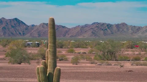 Desert boondocking pan left With LUT #2 Stock Footage 236511361