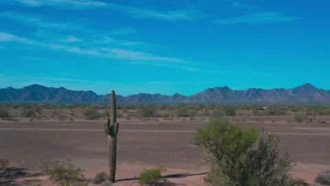 Desert boondocking pan left with LUT Stock Footage 236521113