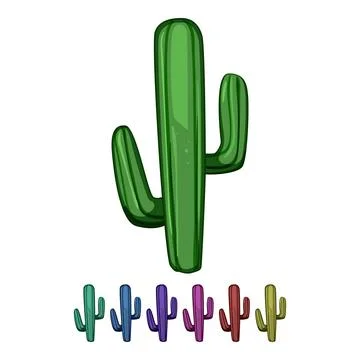 Desert cactus cartoon vector graphic Stock Illustration
