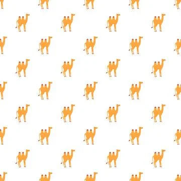 Desert camels seamless pattern design for textiles Stock Illustration