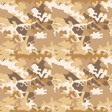 Desert camouflage vector texture - seamless military camo fashion fabric back 스톡 일러스트