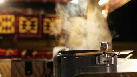 Desert Camp Kitchen Setup KSA Stock Footage 309876669