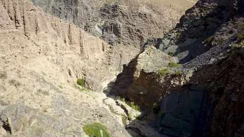 Desert canyon and small stream in mountain environment Stock Footage 88483431