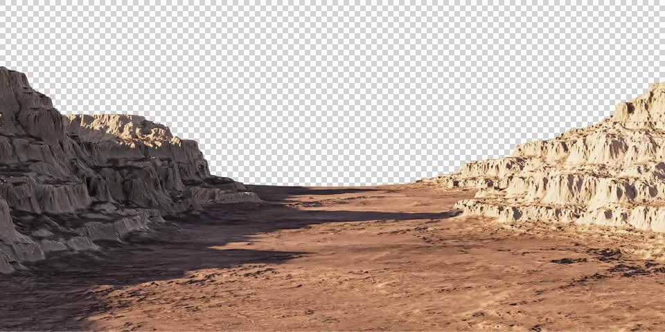 Desert canyon Stock Illustration