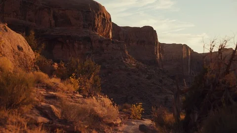 Desert Canyon View in Moab UT Stock Footage 86036284
