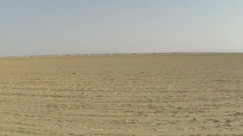 Desert by car in POV at summer Stock Footage 54927150