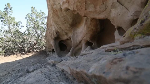 Desert cavernous rocks Video stock 90072757