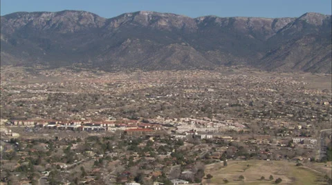 Desert City Mountain Stock Footage 39792791