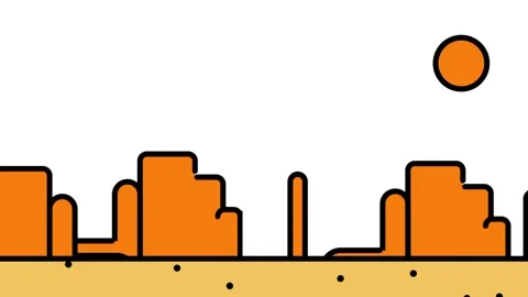 Desert City Skyline Stock Footage 343510396