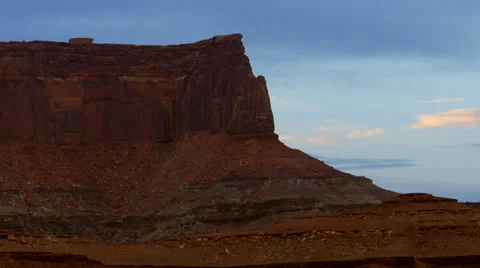 Desert Cliffs and Sand evening sky Stock Footage 25208657