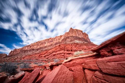 Desert Cliffs in Utah Stock Photos
